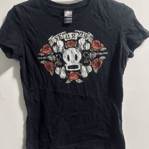 Julius & Friends (Paul Frank) Black T-shirt with skull and roses XL